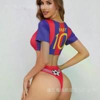 ราคา European and American Style Underwear Football Baby Swimsuit Two-Piece Cheerleader Outfit Student Two-Piece Set (1733607359368300353)