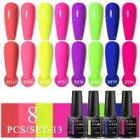 ราคา ยาทาเล็บเจลสีเรืองแสง, พบกันผ่าน, 8 ชิ้น/เซ็ต, ยาทาเล็บ, สีเหลืองนีออน, สีเขียว, สีม่วง, ยาทาเล็บเจล, ฤดูใบไม้ผลิและฤดูร้อน, กึ่งถาวร, สำหรับทำเล็บ, ยาทาเล็บเจล UV (1731474099491079656)
