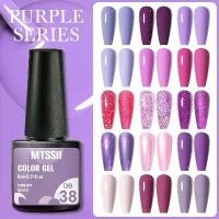 ราคา MTSSII ยาทาเล็บเจล ซีรีส์สีม่วง 6ml แช่ UV และ LED สีกึ่งถาวร ยาทาเล็บ DIY เบสยาทาเล็บและท็อปโค้ท เจลเพ้นท์เล็บ (1731697566574348418)