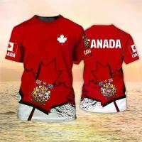 ราคา Canada T เสื้อ Canadian Flag Emblem Maple Leaf 3D พิมพ์เสื้อยืด Streetwear แฟชั่นขนาดใหญ่ชายหญิง Tees ผู้ชายเสื้อผ้า Tops (1734561909519713696)