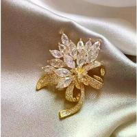 ราคา Full Diamond Sparkling Maple Leaf Sweater Brooch Pin Exquisite Niche Pin Accessory Elegant High-end Light Luxury Brooch for Women (1733143276756698650)