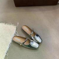 ราคา Genuine Soft Leather 2025 New Fairy Style Flat Closed-Toe Half Slippers for Women, Outdoor Wear Lazy Shoes, National Style (1733662500027139135)
