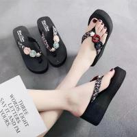 ราคา Trendy Platform Thong Sandals For Women Couples Summer Beach Slides High Heel Fashion Slippers Outdoor Non-Slip Sandals (1734173359604204701)