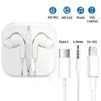 ราคา หูฟังคุณภาพสูงแบบมีสายแท้ สำหรับ Apple iPhone 15/14/13/12/11 Pro Max 7/8 Plus XR/XS/SE/X และ iPad หูฟังอินเอียร์ (แบบใส่ในหู) รองรับการเชื่อมต่อ Lightning และ USB‑C สำหรับ iPhone (1734212465727473036)