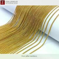 ราคา Zign Jewelry สร้อยอิตาลี่ NSY0010 (ITALY 925) สร้อยเงินแท้ สีทอง18K ลายสี่เสา รุ่นเล็ก ขายร้อน (1734286706553423008)