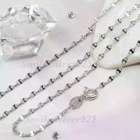 ราคา สร้อยคอเงินแท้ 92.5% Italy ชุบทองคำขาว ลายGG ขนาด 1.9mm. (1731656362515399690)
