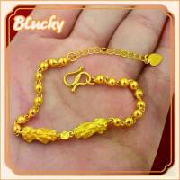 ราคา 18K Italy necklace gold-plated (au750) piyao Lucky Bead Bracelet Weight 0.1g cash on delivery (1734047782925796942)