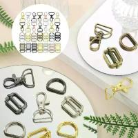 ราคา 56ชิ้นค่ะ ห่วงคล้องปลอกคอสัตว์เลี้ยง หัวเข็มขัดโลหะ D Ring และ Slider clasp set ตัวล็อคแบบหมุน กระเป๋าฮาร์ดแวร์ ตะขอก้ามปูก้ามปู ทำเอง การทำเครื่องประดับ สายคล้องตะขอ กระเป๋าเป้สะพายหลัง (173340935644