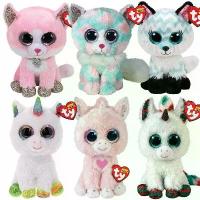 ราคา ตุ๊กตาผ้าพลัชขนาด 6 นิ้ว 15 ซม. Ty Beanie Boos คอลเลกชันสัตว์ต่างๆ เช่น จิ้งจอก แมว สุนัข ลิง ยูนิคอร์น วัว ช้าง ของขวัญวันเกิดสำหรับเด็ก (1734520202924885892)