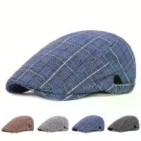 ราคา Men'S and Women'S Stylish Check Pattern Beanie Hat - Packable, Hand Washable, Autumn & Spring Fashion Cap, Autumn Fashion Cap | Check Pattern Beanie | Packable Hat (1733615837271655875)