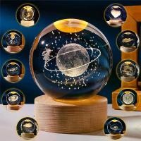 ราคา โคมไฟลูกแก้ว3D 6 ซม ไฟกาแลคของขวัญวันเกิด LED 11รุ่น+ USB คริสตัล ของขวัญวันเกิด หัวเตียง ตกแต่งห้องนอน โคมไฟหัวเตียง ไฟ snowball โคม ไฟ ลูก แก้ว (1732293820695284122)