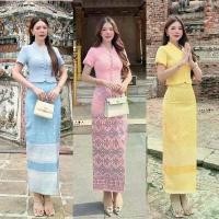 ราคา <พร้อมส่ง> ชุดไทย สีฟ้า สีชมพู สีขาว สีดำ สีเหลือง เสื้อคอวี ผ้าถุงสำเร็จ สวยหวาน ใส่ออกงาน งานบุญ งานบวช วันแม่ (1734490407943177649)