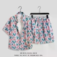 ราคา เสื้อเชิ้ตลายดอกแขนสั้นสไตล์ฮ่องกงสำหรับผู้ชาย ชุดฮาวาย ชุดไทย ชุดชายหาดสำหรับคู่รักที่ไปเที่ยวทะเลซานย่า (1734608364251547498)