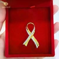 ราคา เข็มกลัดริบบิ้น เข็มกลัดโบว์เพชรเล็ก เข็มกลัดไว้อาลัย เครื่องประดับไทย พูนทรัพย์ มีใบรับประกัน ชุดไทย QD11Q000 คลังสินค้า (1734302972869117500)