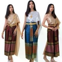 ราคา ชุดไทย ชุดไทยประยุกต์ ชุดไทยห่มสไบ ผ้าสไบออเจ้า ชุดเพื่อนเจ้าสาว ชุดไทยโบราณ Thai Costume Traditional Thai Dress (1733277880560682910)