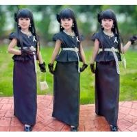 ราคา ชุดจิตรลดาเด็ก ชุดดำเด็ก ชุดเดรสสีดำ ชุดไทย (1732975441829725429)