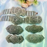 ราคา เข็มขัดชุดไทย ชุบเงินรมดำ แบบโบราณ เข็มขัดคาดเอวชุดไทย ผ้าถุง ใส่ได้ทุกงานมงคลเข็มขัดชุบทอง รุ่นถอดหัวเปลี่ยนได้ ผ้าซินชุดแต่งงานพื้นเมือง ชุดไทย ลายสวยๆ (1732839861813282162)