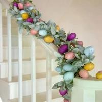 ราคา ต้นไม้ปลอม หลากสีสัน สายรุ้งไข่อีสเตอร์ พลาสติก ไข่ที่มีจุด ดอกไม้ประดับแขวนปลอม สมจริง พร้อมใบไม้สีเขียว สายไข่ เตาผิง (1734605811076400576)