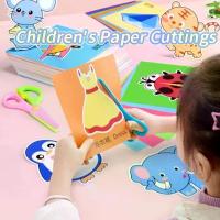 ราคา 48Pcs Kids Colour Paper Cutting Set Non Repeat Coloring Drawing Origami Fold Scissor Craft Education OrigamiPaper Cutting Set Educational (1733648367379383544)