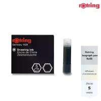 ราคา Rotring หมึกหลอด *สีดำ* แพ็ค 5หลอด สำหรับปากการอตตริ้งไอโซกราฟ Rotring Isograph Technical Drawing Pen Black Ink Refill (1733365470317742003)