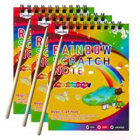 ราคา 2025 New Rainbow Scratch Art Book for Children, Sparkling Scratch Art Sticky Notes, Colorful DIY Handicraft Drawing Toy for 3-Year-Old Girls, Doodle (1733109524977845424)