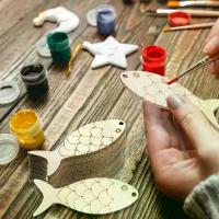 ราคา 40 ชิ้น แม่แบบปลา ว่างเปล่า รูปทรงปลาไม้ ยังไม่เสร็จ ชีวิตทางทะเล ชิ้นไม้รูปปลา แกะสลักด้วยมือ ทำด้วยมือ ของตกแต่งปลาทาสี งานฝีมือสำหรับเด็ก (1733593719217554876)