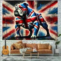 ราคา 2D Flat Banner, 1pc, British Bulldog, Party Banner, Wedding, Birthday, Single Party Decoration Background, Celebration Banner Flag, Living Room Bedroom Wall Decoration Hanging Rug, Garage Ou (17349307