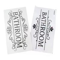 ราคา สติกเกอร์ติดผนัง กาวในตัว สติกเกอร์ประตูห้องน้ำ สีดำสีดำ พีวีซีพีวีซี ป้าย WC ประตู ตลกๆ ถอดออกได้ สติ๊กเกอร์ติดผนังห้องน้ำ ของตกแต่งบ้าน (1734826445368559481)