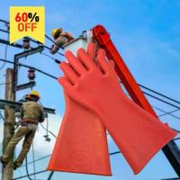 ราคา Hardware Tool Shop ป้องกันปกป้องปกป้อง สีแดงเเดง ถุงมือฉนวนไฟฟ้า 5KV ทนแรงดันไฟฟ้า220V ถุงมือฉนวนกันความร้อน แผ่นยางรอง เครื่องป้องกันไฟฟ้า ถุงมือนิรภัยสำหรับทำงาน อุปกรณ์เสริมระบบไฟฟ้า (1734882664192