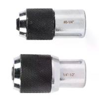 ราคา Hardware E Store 2 ชิ้น ขากรรไกรปรับระดับได้ ชุดเครื่องมือต๊าปเกลียว เหล็กโครเมียม-โมลิบดีนัม อะแดปเตอร์ซ็อกเก็ต ชุดบล็อกขันเกลียวแบบมีระบบปรับระดับ ขนาด 3/8 นิ้ว เครื่องมือดึงเกลียว (1734476436017809