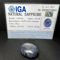ราคา Natural Sapphire พลอยบลูแซปไฟร์ หรือ นิหร่า พม่า พลอยดิบ ไซต์ใหญ่พิเศษ 156.29 carat แถมฟรีใบเซอร์IGA (1729678522107726362)