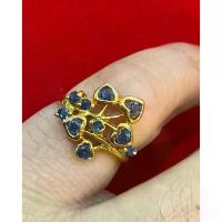 ราคา แหวนพลอยไพลินบางกะจะจันทบุรี(BLUE SAPPHIRE)เรือนชุบทอง ไมครอนพลอยสีน้ำเงินด์นิ้วเบอร์ 54 (1734345591116432791)