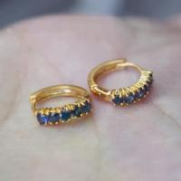 ราคา ต่างหูพลอยไพลินบางกะจะจันทบุรี(BLUE SAPPHIRE) เรือนเงินแท้92.5%ชุบทอง พลอยสีน้ำเงินกำมะหยี่เนื้อใส จากประเทศไทย (1734019031687070994)