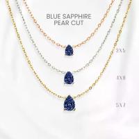 ราคา สร้อยคอไพลินแท้ (Blue Sapphire) หยดน้ำคลาสสิก เงินแท้ 925 ชุบทองคำขาว/ทอง /โรสโกลด์ จี้พลอย GEORGE Jewelry (1734500006446335227)