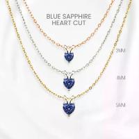 ราคา สร้อยคอไพลินแท้ (Blue Sapphire) หัวใจซิกเนเจอร์ เงินแท้ 925 ชุบทองคำขาว /ทอง/โรสโกลด์ จี้พลอย GEORGE Jewelry (1734500028534785275)
