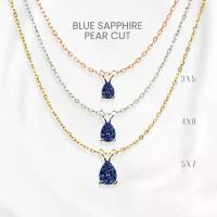 ราคา สร้อยคอไพลินแท้ (Blue Sapphire) หยดน้ำซิกเนเจอร์ เงินแท้ 925 ชุบทองคำขาว / ทอง / โรสโกลด์ จี้พลอย GEORGE Jewelry (1734500062361322747)