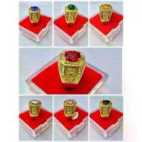 ราคา ผู้ใหญ่เพศหญิง, 18K Gold Ring with Yellow Topaz, Sapphire, Pink, Emerald, Zircon, Emerald, Ruby. the Side of the Ring Is Surrounded by Golden Dragons, Wearing a Golden Dragon Rin (1734910304865453636)