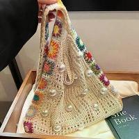 ราคา Bohemian ethnic style hook flower bag for women 2026 new knitted yarn single shoulder crossbody bag, relaxed tote bag, supplies (1734647026670602198)