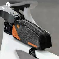 ราคา WEST BIKING กระเป๋าจักรยานน้ำหนักเบา กระเป๋าใส่ท่อบนจักรยาน แบบพกพา กันน้ำ กระเป๋าคานหน้าจักรยานเสือภูเขา กระเป๋าคานหน้าตัด (1734784215081191324)