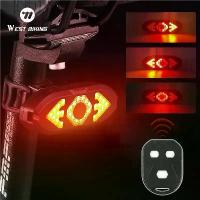 ราคา WEST BIKING ไฟท้ายจักรยาน 5 โหมด พร้อมรีโมทไร้สาย ไฟเลี้ยวพร้อมเสียงแตร 120db ไฟจักรยานแบบชาร์จ USB ไฟ LED กันน้ำ ไฟเตือนความปลอดภัย ไฟท้ายจักรยานพับได้ (1734913042424825756)