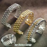 ราคา สายสแตนเลส เหมาะสำหรับ Rolex และ Ghost Water สายรัดข้อมือ สีเงินและสีทอง สร้อยข้อมือปลายโค้ง สำหรับผู้ชายและผู้หญิง เหมาะสำหรับกีฬา สายรัดนาฬิกา 20 มม. (1733056478307059467)