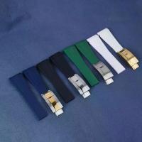 ราคา Silicone rubber watch band, curved end, black, for SEIKO Rolex Submariner Sea-Dweller Bracelet Explorer II 22 mm. (1734736866312029368)