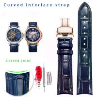 ราคา สายหนังนาฬิกาขายดี — สายหนังสำหรับนาฬิกาที่มีขอบโค้ง เหมาะกับ Tissot, Seiko, Rolex (DATE JUST), Jaeger (MASTER CONTROL) ขนาด 19 มม., 20 มม., 21 มม., 22 มม. แบบข้อมือโค้ง (1734974469011834199)