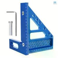 ราคา Aluminum Alloy Multi-Angle Measuring Ruler Woodworking DIY Miter Triangle-Utility Ruler Scribing Gauge Multifunctional Layout Measuring Tool for Engineer Carpenter (1734737660794734397)