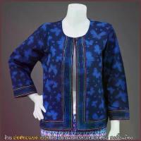 ราคา SRI-C20 เสื้อคลุมผ้า ม่อฮ่อม/หม้อฮ่อม (แท้) กัดลาย ผีเสื้อ แต่งด้นมือ สวยงาม (ส่งฟรี KERRY) (1734718673560896723)