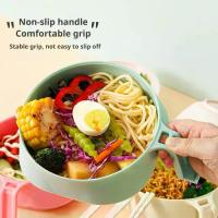 ราคา With Strainer And Handle Ramen Bowl Set Tableware Wheat Straw Wheat Fiber Microwave Ramen Cooker Large Capacity Microwave Safe Drainable Instant Noodle Bowl Dorm Room (1733937916725855305)