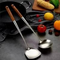 ราคา [COD] Stainless Steel Spatula and Ladle Set for Kitchen Utensils Essential Kitchen Accessories (1733144840658388280)