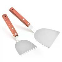 ราคา High-End Durable Spatula Multi-Functional Stainless Steel Hamburger Spatula Wooden Handle Frying Spatula Teppanyaki Spatula Cooking Spatula Pizza Spatula Kitchen Baking Tool 2026 In Stock New Product 