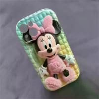 ราคา Disney Cute Minnie Plush Toy Phone Case, suitable for iPhone 17/16/15/14/13/12/11/XS/XR/X Plus Pro Max, cute plush phone case, mobile accessories, fun accessories, soft material, (1734809238850995306)