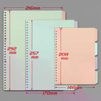 ราคา Loose-leaf Book Divider Paper Divider Paper Folder Divider Tabs Index Paper Divider Board PP Plastic Index Cards Colorful Classification Paper B5 Notebook Divider Pages Classific (1733259594584458699)